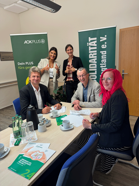 Kooperationsvereinbarung mit der AOK Plus zum Betrieblichen Gesundheitsmanagement