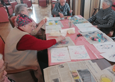 Tagespflege Oelsnitz - Kunst mit einfachen Mitteln