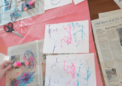 Tagespflege Oelsnitz - Kunst mit einfachen Mitteln