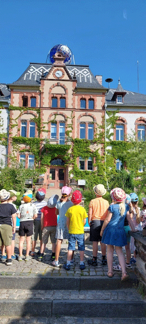 Kita Kinderland Pausa - Besuch beim Bürgermeister